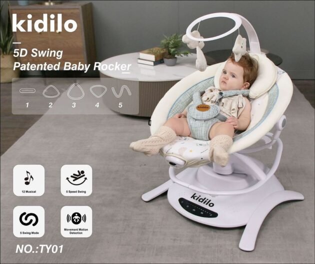 kidilo balancelle pivotante à 360° beige