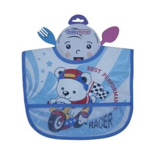 Bavoir-impermEable-avec-poche-Baby-Tone-bleu bleu bavoir imperméable bébé