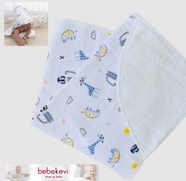 Cape-de-bain-mousseline-Gant-Bebekevi-3 bebekevi cap de bain + gant bleu