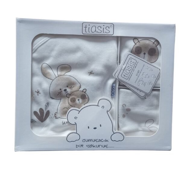 statut 2 coffret de vêtements bébé tiasis beige