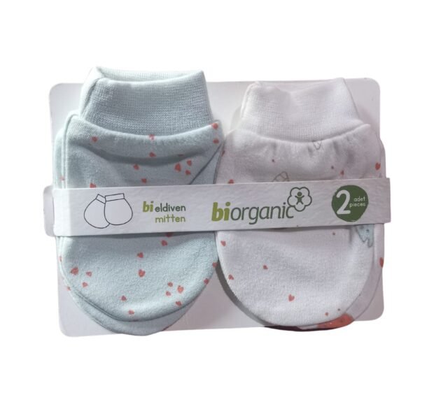 profil lot de 2 moufles bio vert écru