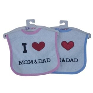 bavoir-en-coton-I-love-Mam&Dad-1 profil bavoir love mam & dad