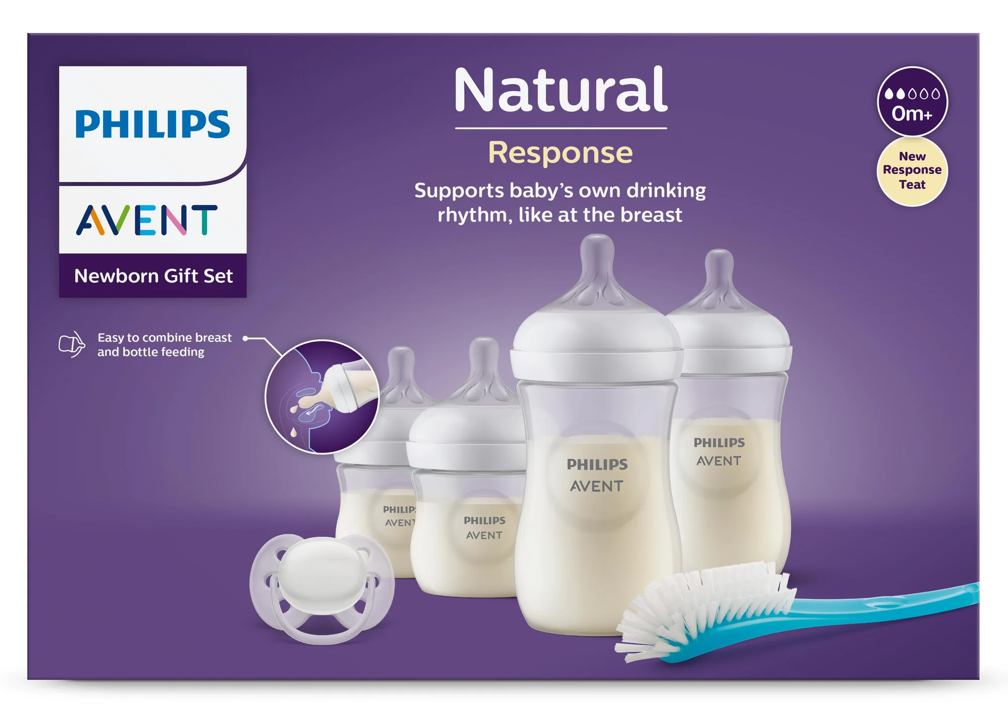 Philips Avent Natural Response, Coffret-cadeau, Biberons et tétines