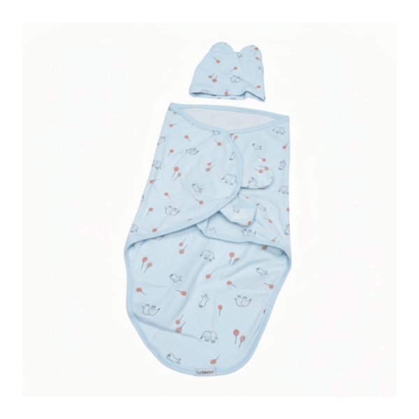 couverture d'emmaillotage + bonnet - bebekevi maroc