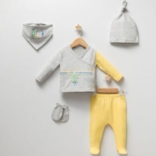 pack- naissance-5pcs-tongs-baby-jaune confortable pack naissance tongs baby