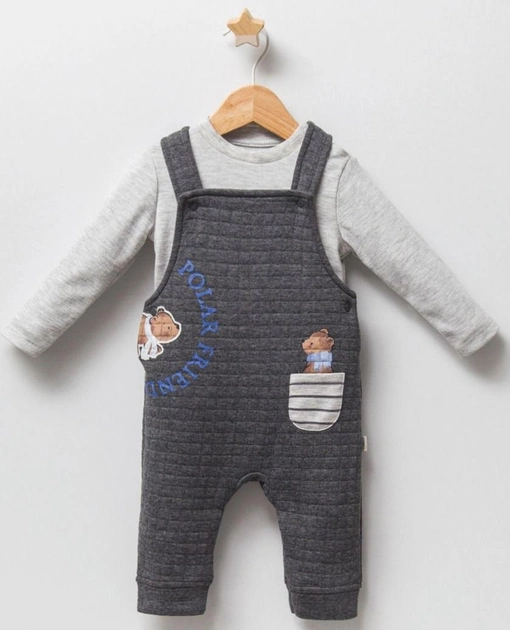 salopette gris tongs baby