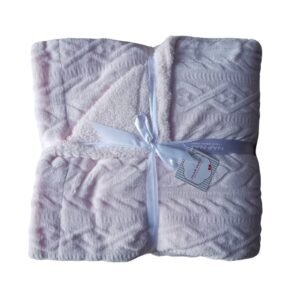 Couverture-Tricot-mouton-110x140cm-Naf-Naf-rose rose tricot mouton naf naf