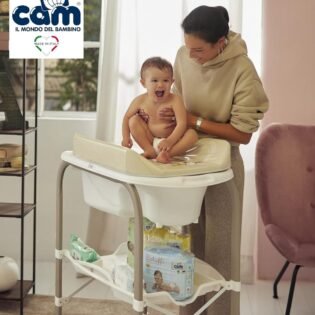confortable table à langer avec baignoire cam