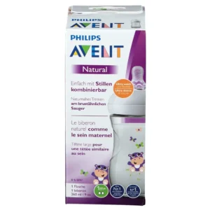 biberon-naturel-hippo-260-ml-avent boite bibero hippo 260 ml avent