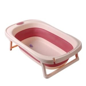 Baignoire-pliable-avec-coussin-de-bain-flottant-4 pratique baignoire pliable avec coussin de bain rose