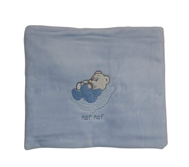 teddy couverture 80 110 cm bleu