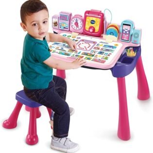 Magi bureau interactif 5en1 rose Vtech pratique