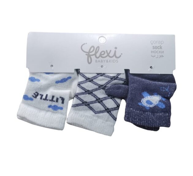 flexi pack de 3 pairs de chaussette garçon