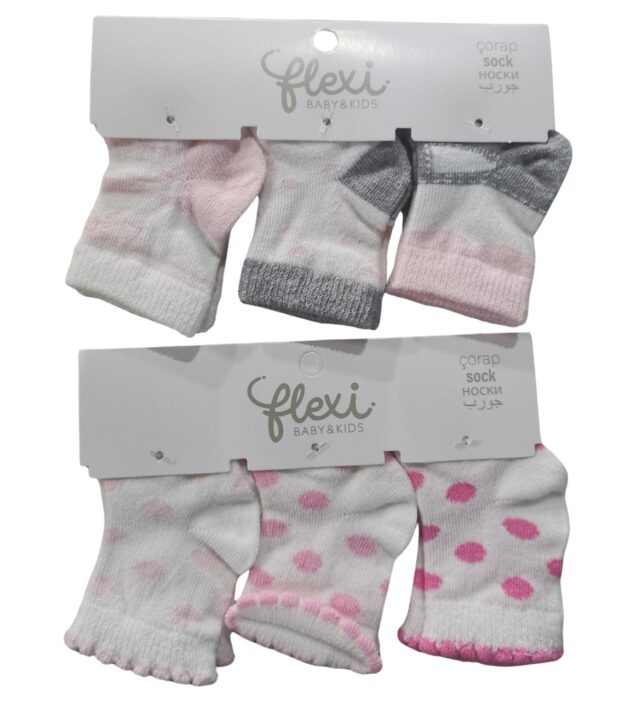 confortable pack chaussette flexi rose