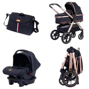 pratique pack poussette x2+c kidilo noir