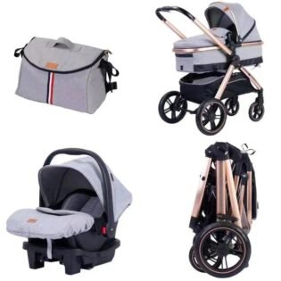 confortable pack poussette x2+c kidilo grise