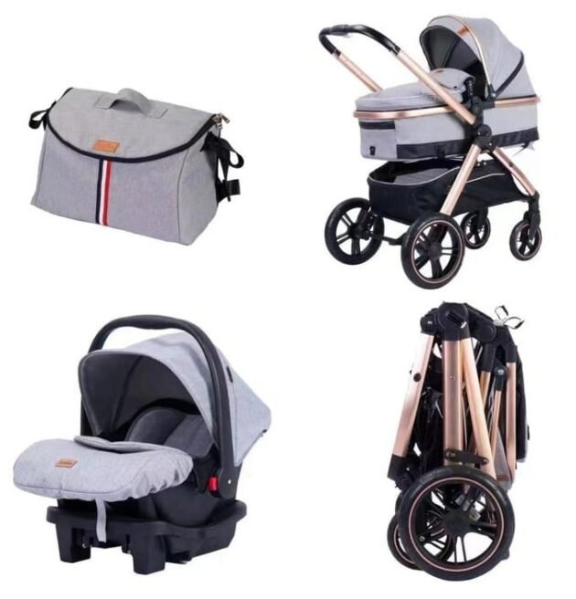 confortable pack poussette x2+c kidilo grise