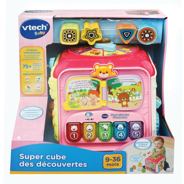 emballage super cube des découverte rose