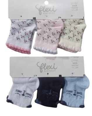 profil pack de 3 chaussettes rose et bleu