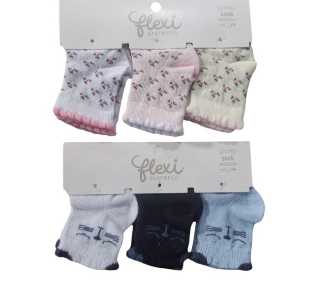 profil pack de 3 chaussettes rose et bleu