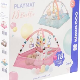 tapis-de-jeux-18-balles-pink-birds-kikkaboo-1 emballage tapis de jeu pink birds