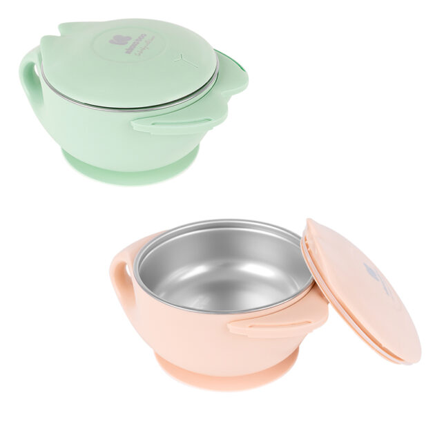 profil 2 bol inox 400 ml kikkaboo mint et pink