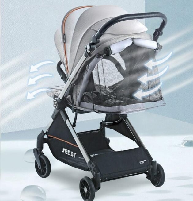 poussette-reversible-compacte-ubest-64 aération poussette ubest noire