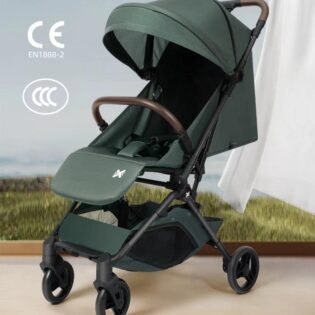 Poussette-valise-ultra-legere-Lanxue-vert-1 confortable poussette lanxue ultra légère