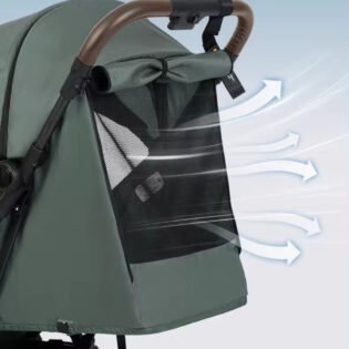 Poussette-valise-ultra-legere-Lanxue-vert-16 aération poussette légère lanxue