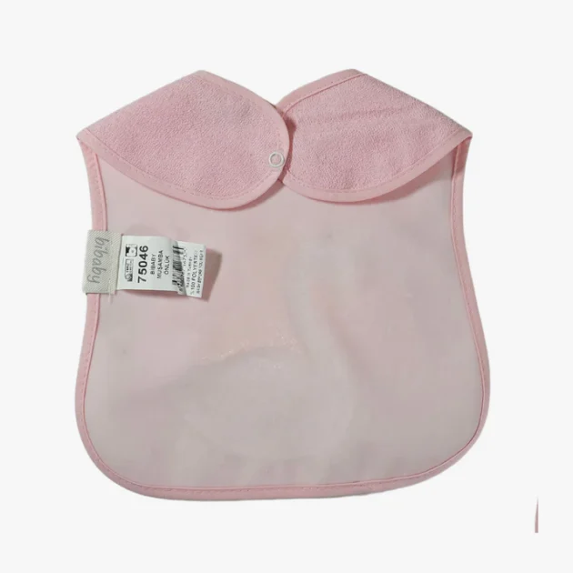 bavoir-imperméable-bibaby-rose-1 pratique bavoir imperméable bibaby rose