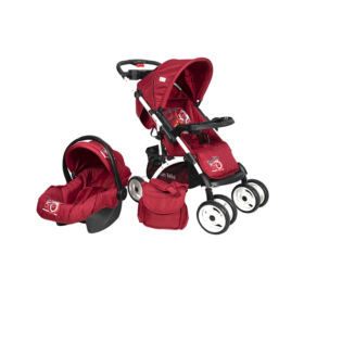 adorable pack poussette mon bébé rouge
