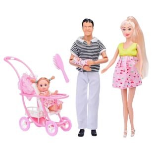 Set-Poupee-barbie-Happy-family-Defa-Lucy adorable happy family poupée barbie