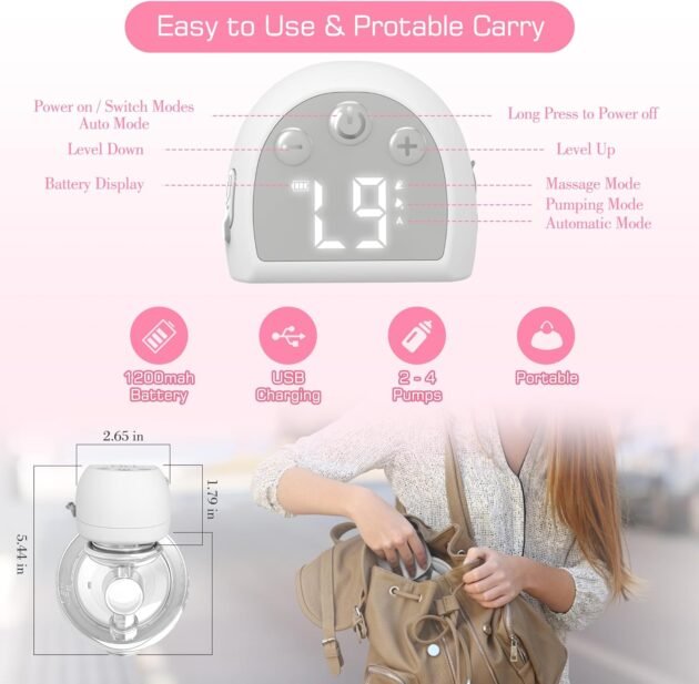 tire lait électrique main libre kissbobo portable