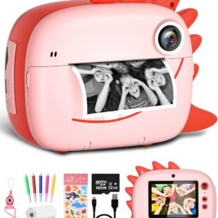 profil appareil print dinosaure rose