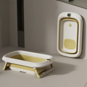 pratique baignoire pliable avec thermomètre