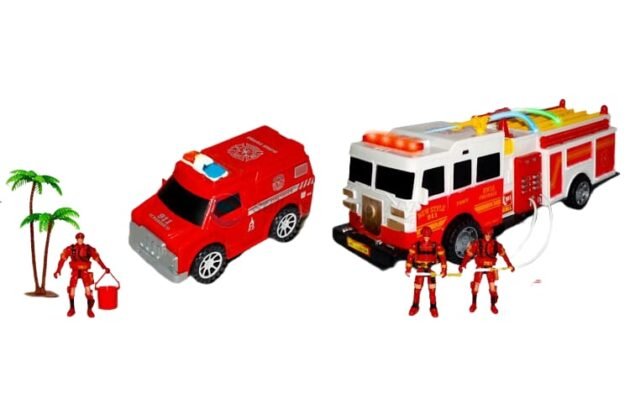 magnifique coffret de véhicules de secours