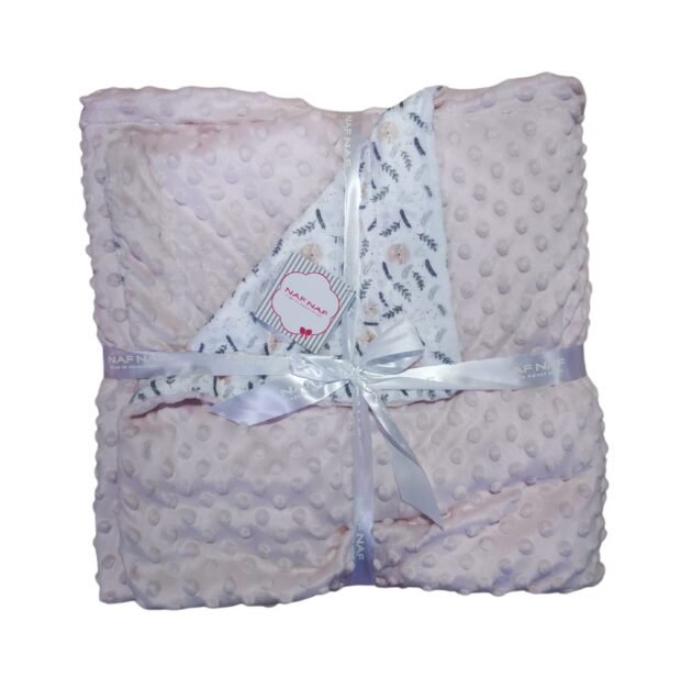 Couverture-bulle-imprimee-Fox-140x110cm-rose naf naf couverture fox rose imprimée rose 2