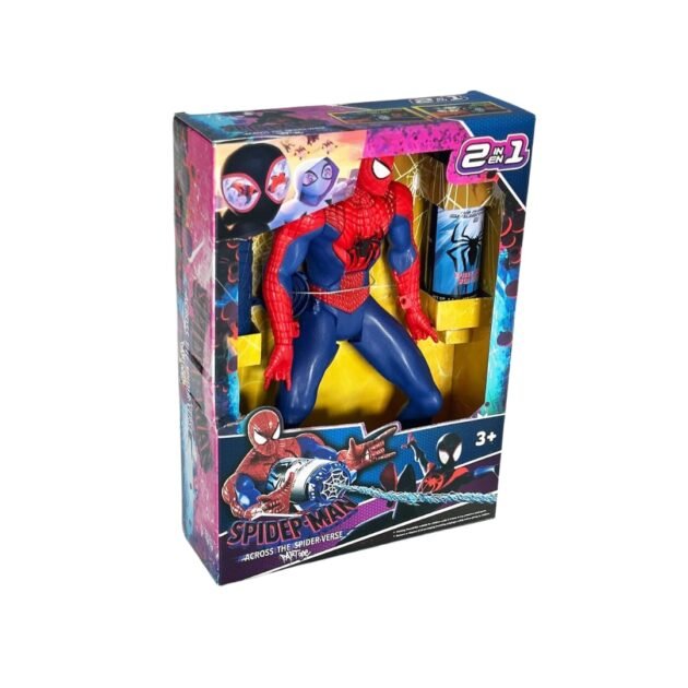 profil figurine Spiderman avec lance toile