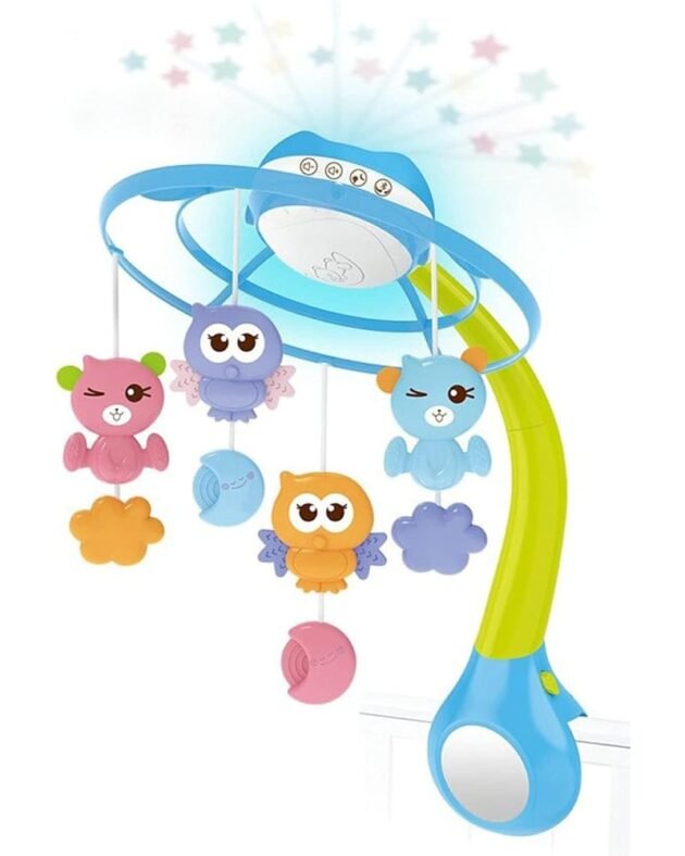 kids melody e mobile musical projecteur bleu