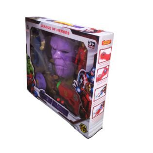 profil pistolet et masque thanos