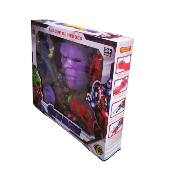 profil pistolet et masque thanos