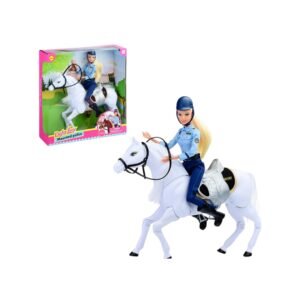 profil poupée avec cheval blac