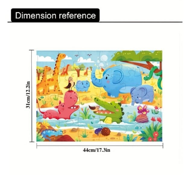 dimensions puzzle animal 24 pcs