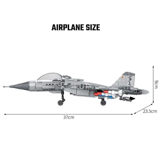 dimensions avion de chasse militaire sembo