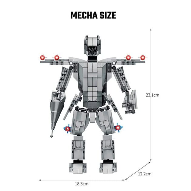 dimensions robot set de construction avion