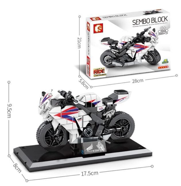 dimensions set de construction moto sembo