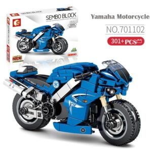 Set-de-construction-Moto-Sembo-bleu sembo blocs de construction moto