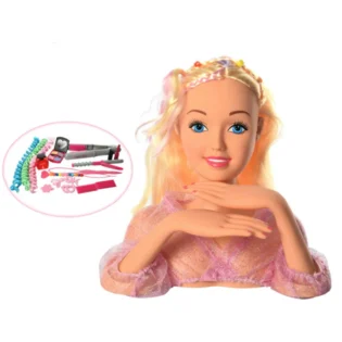 jolie tête à coiffer avec accessoires
