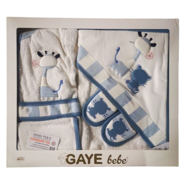 emballage coffret de bain giraf gaye bebe bleu