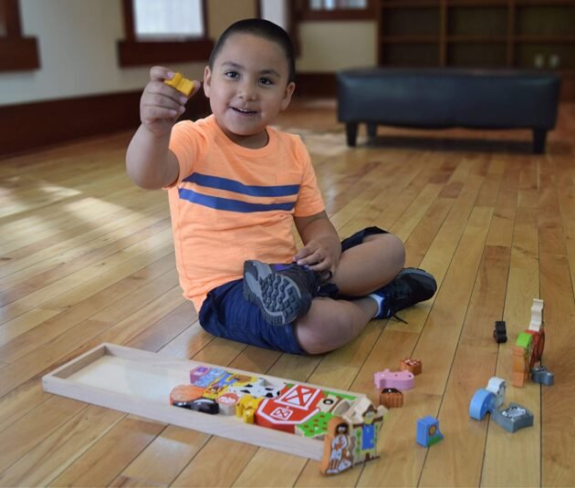 pratique puzzle en bois ferme